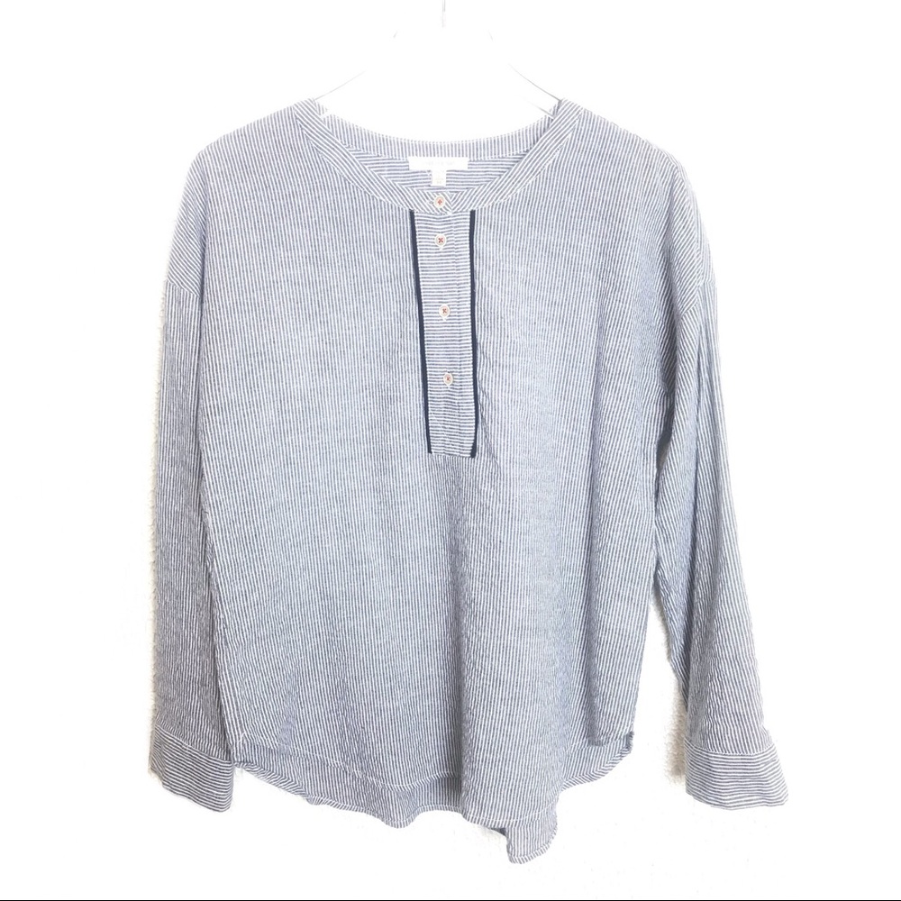 Skies are Blue Henley Long Sleeve